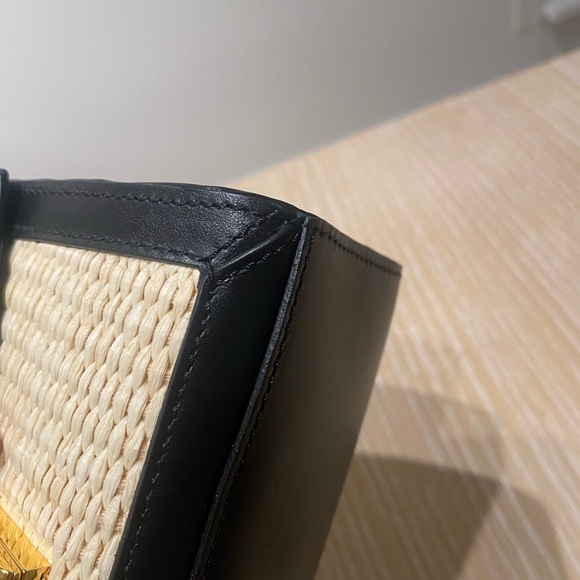 DeMellier Nano Montreal in Natural Raffia & Black Smooth - Picture 11 of 14